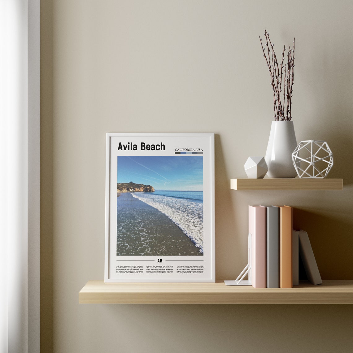 Avila Beach Print Avila Beach Poster Avila Beach Wall Art Oil Painting Poster Colorful City Print Travel Artwork Travel Wall Art - Image 4