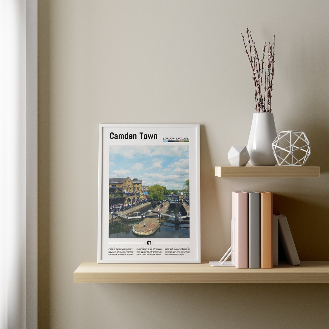 Camden Town Print Camden Town Poster Camden Town Wall Art Oil Painting Poster City Print City Artwork Travel Artwork Travel Wall Art - Image 3