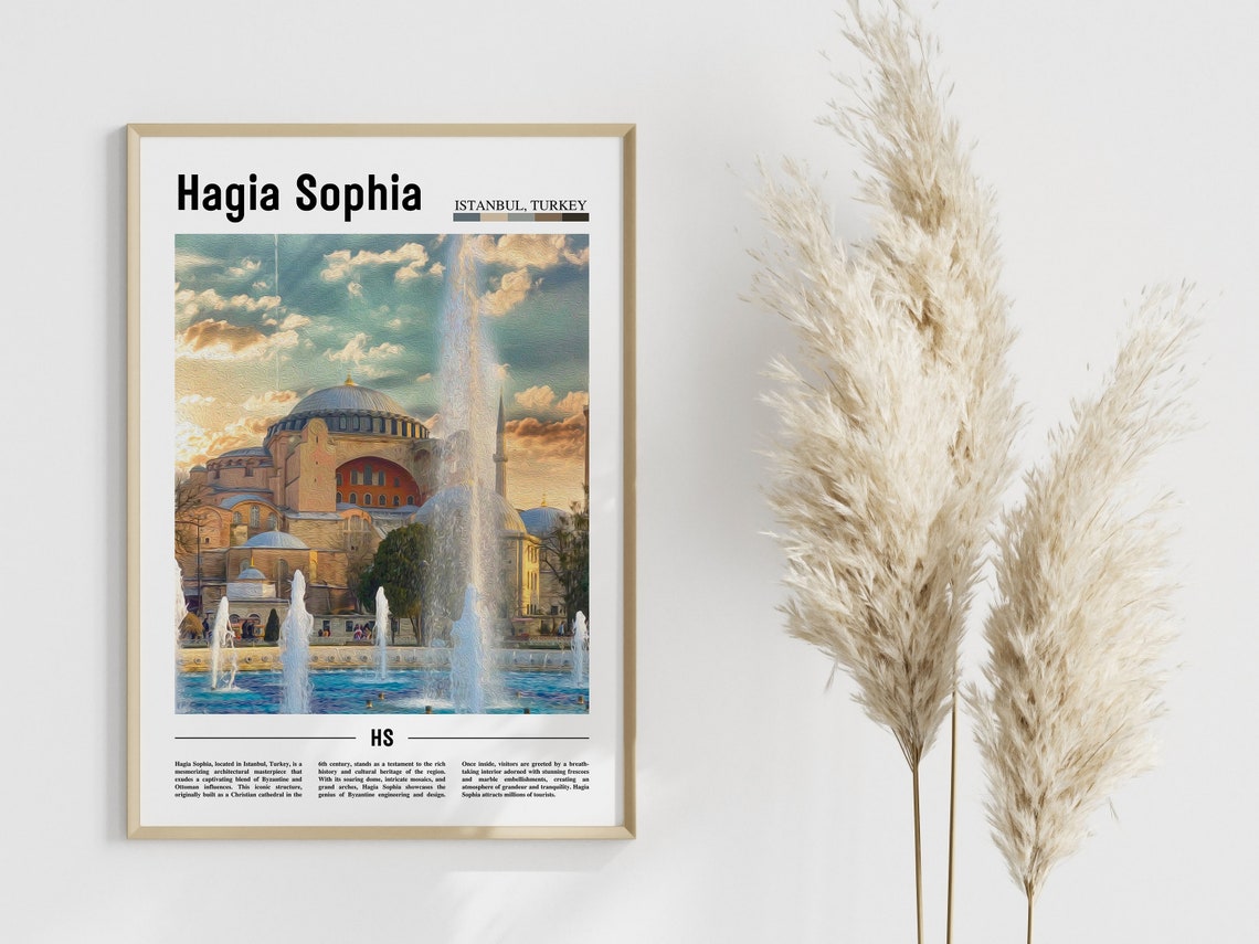 Hagia Sophia Poster Hagia Sophia Print Hagia Sophia Wall Art Europe Photo Europe Poster Europe Print Travel Poster - Image 4