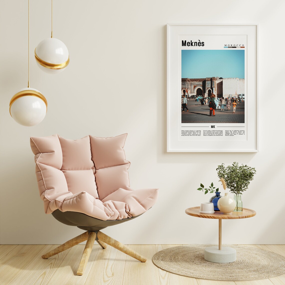 Mekns Minimal Travel Poster, Oil Painting - Image 6