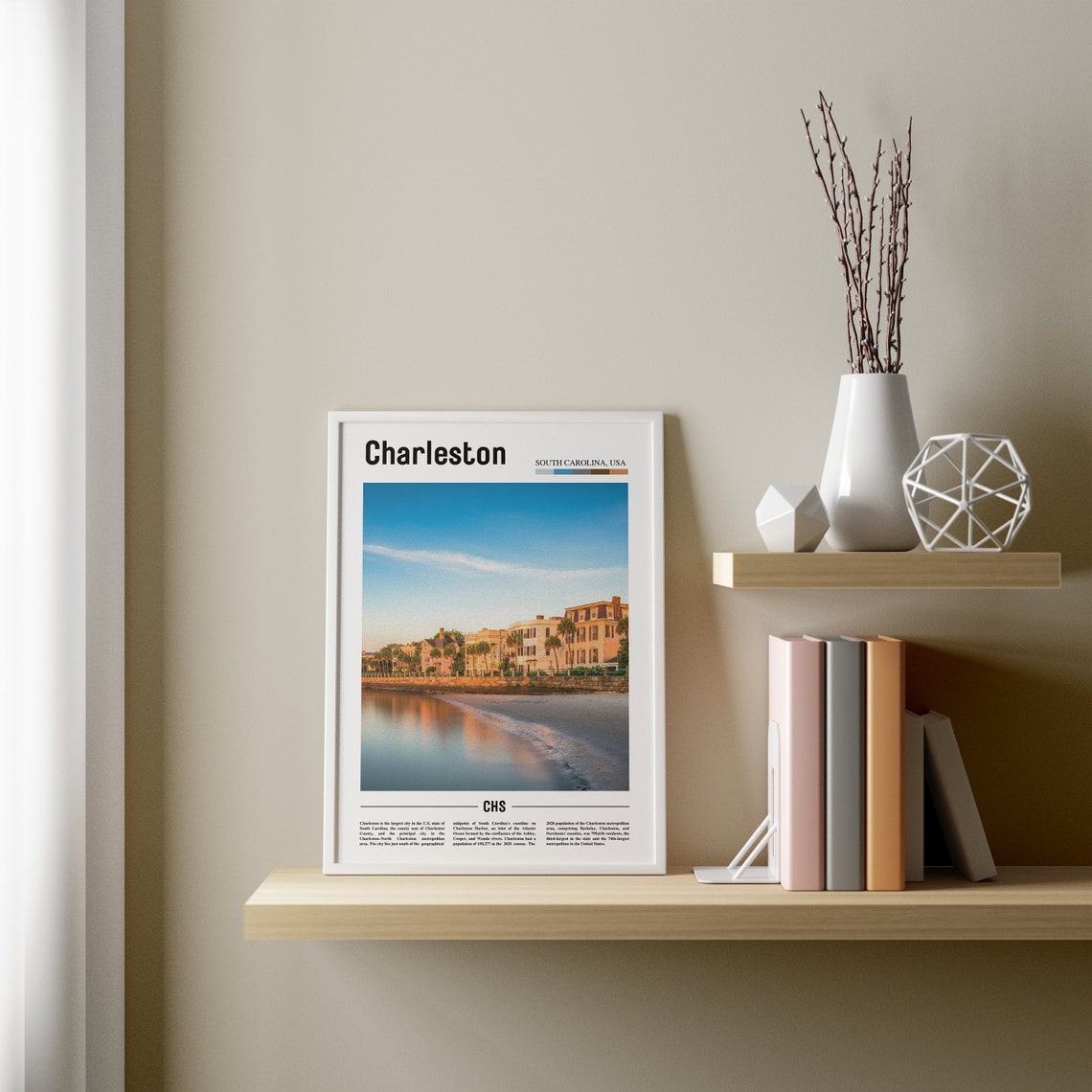 Charleston Print Charleston Poster Charleston Wall Art Oil Painting Poster City Print City Artwork Travel Artwork Travel Wall Art - Image 3