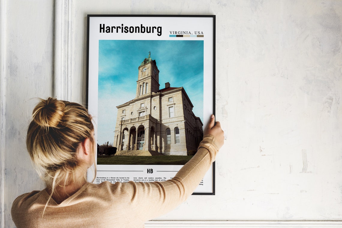 Harrisonburg Poster Harrisonburg Print Harrisonburg Wall Art United States Photo United States Poster United States Print - Image 5
