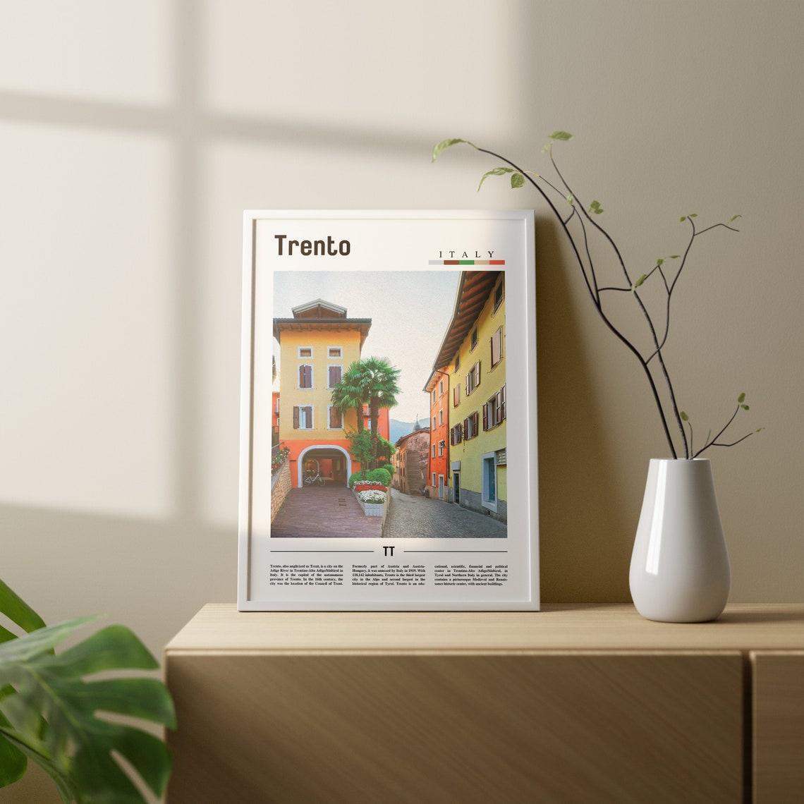 Trento Print Trento Poster Trento Wall Art Italy Photo Italy Poster Italy Print Italy Wall Art Minimal Travel Poster - Image 2
