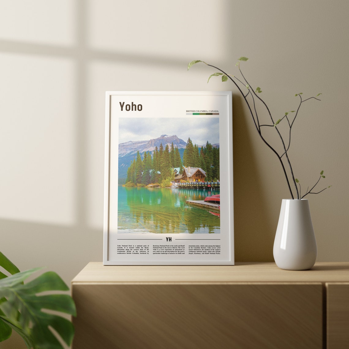 Yoho Print Yoho Poster Yoho Wall Art Oil Painting Poster Colorful City Print City Artwork Travel Artwork Travel Wall Art Lake Print - Image 2