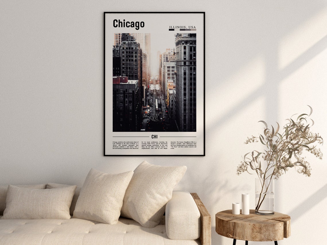 Chicago Print Chicago Poster Chicago Wall Art United States Photo United States Poster United States Print - Image 2