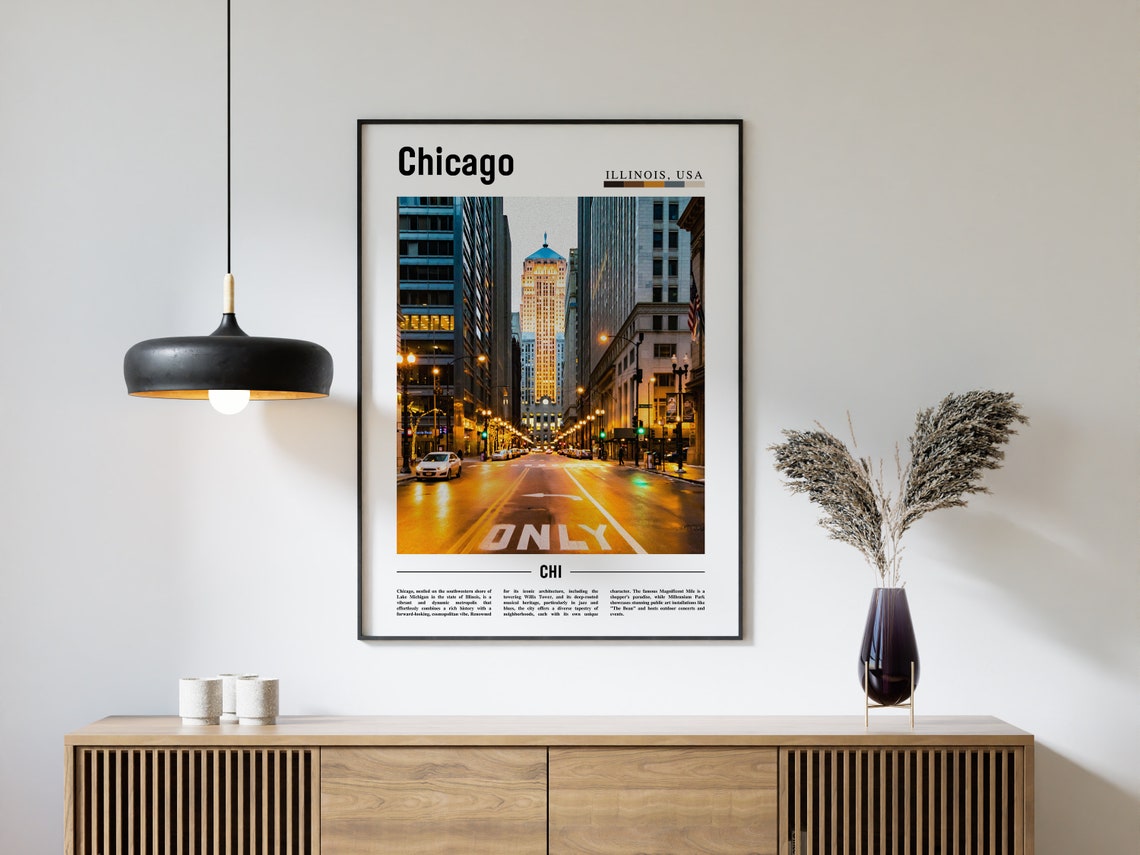 Chicago Print Chicago Poster Chicago Wall Art United States Photo United States Poster United States Print - Image 4