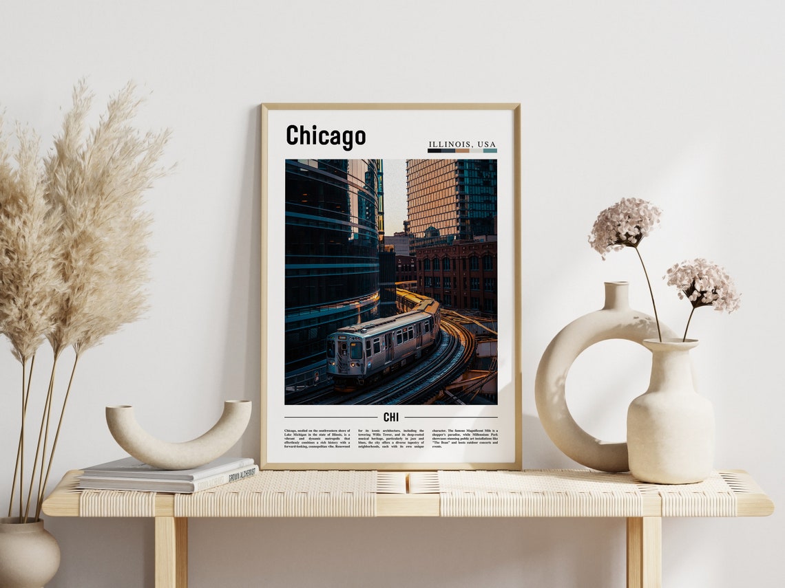 Chicago Print Chicago Poster Chicago Wall Art United States Photo United States Poster United States Print - Image 6