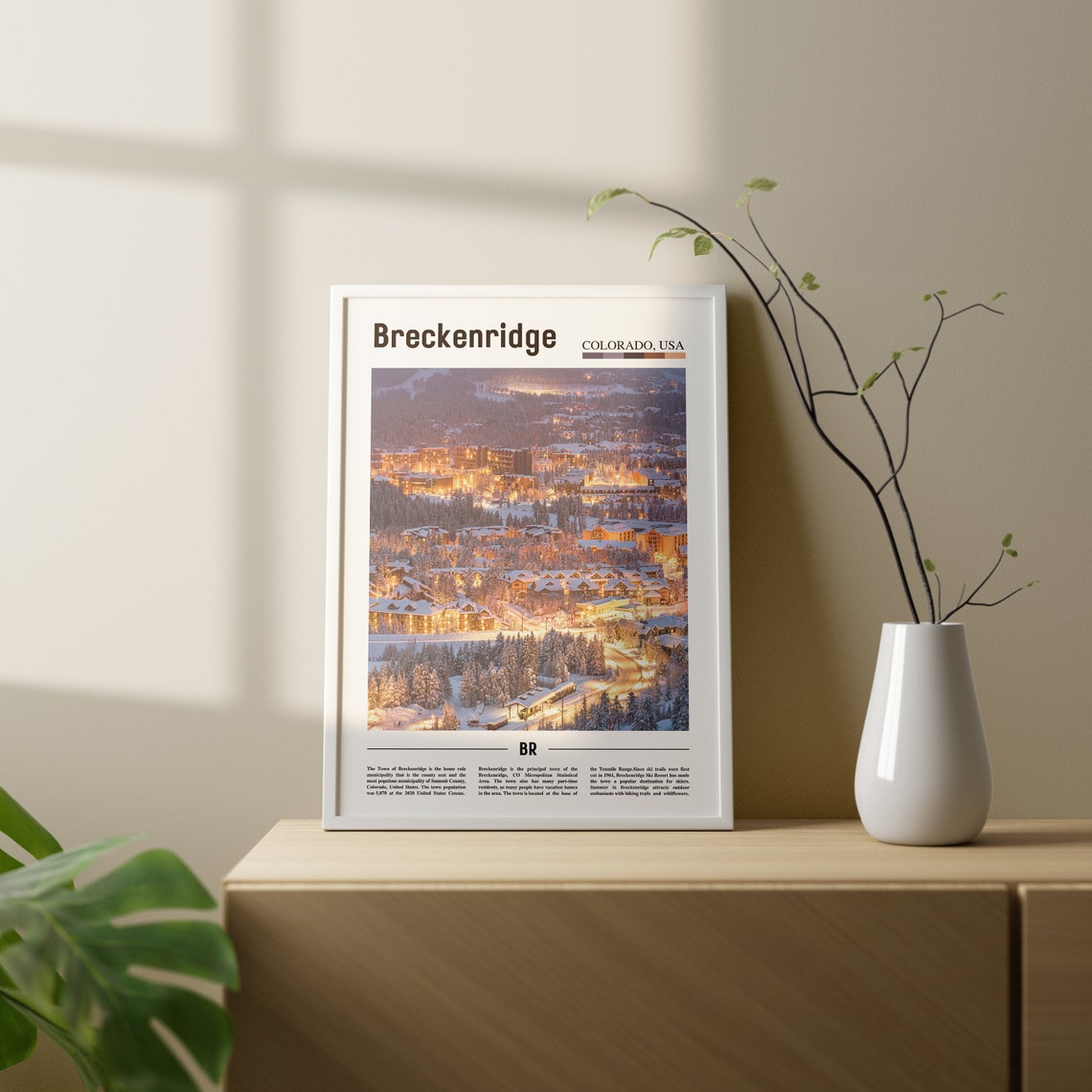 Breckenridge Print Breckenridge Poster Breckenridge Wall Art Oil Painting Poster City Print City Artwork Travel Artwork Travel Wall Art - Image 2