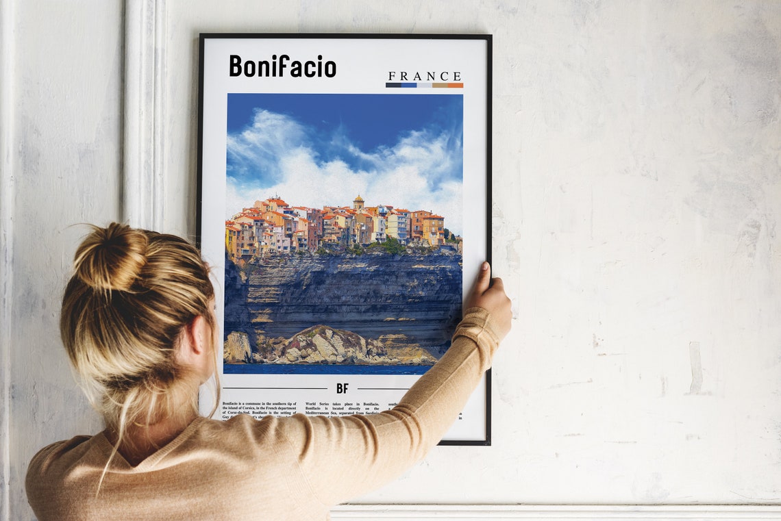 Bonifacio Print Bonifacio Poster Bonifacio Wall Art Oil Painting Poster Colorful City Print City Artwork Travel Artwork Travel Wall Art - Image 5