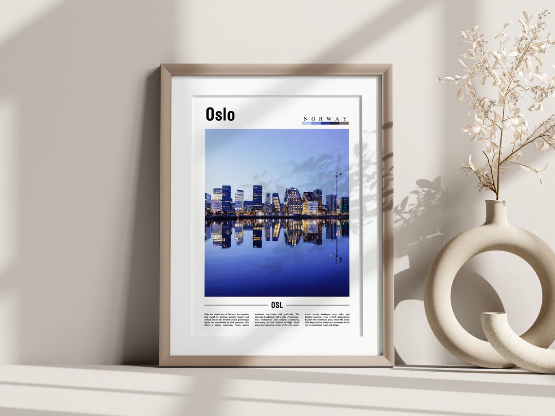 Oslo Poster Oslo Print Oslo Wall Art Europe Photo Europe Poster Europe Print Travel Poster - Image 3