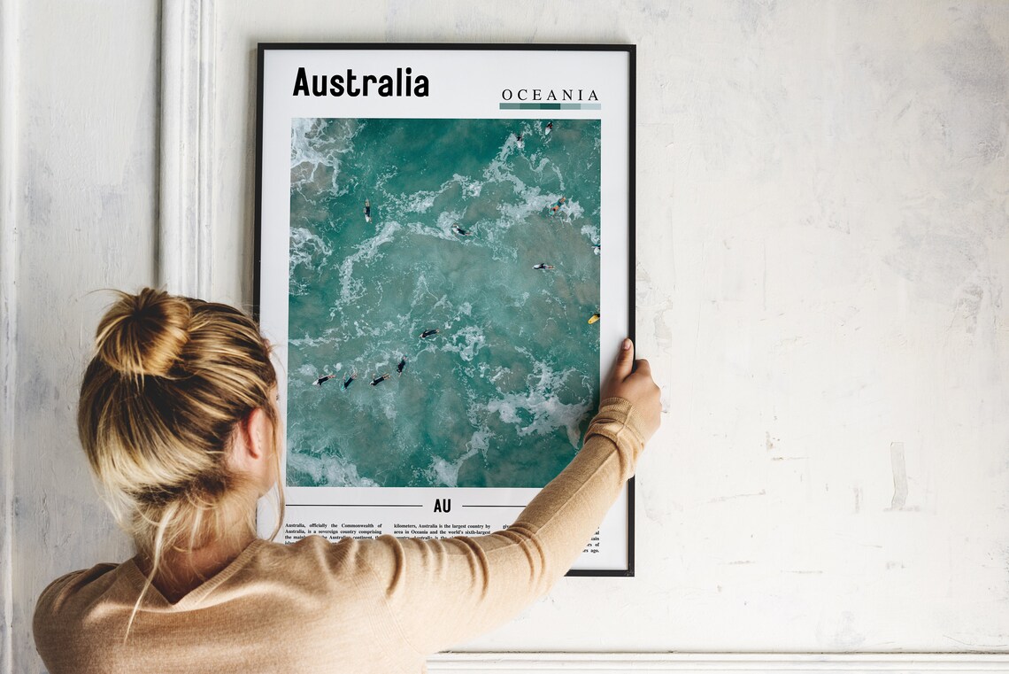 Australia Minimal Travel Poster, Oil Painting - Image 4