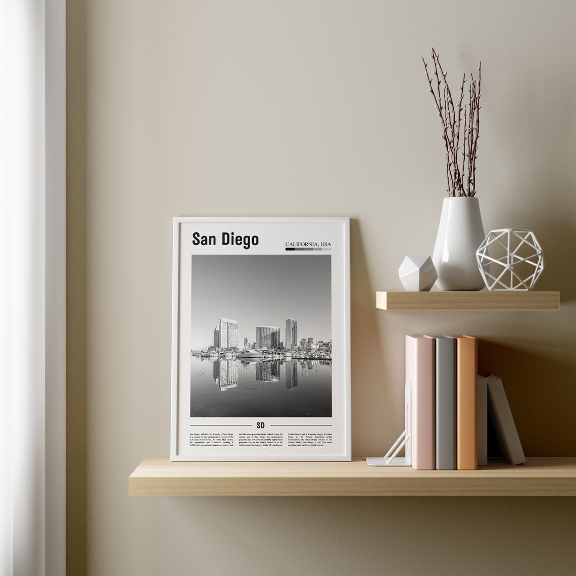 San Diego Print Black And White San Diego Poster San Diego Wall Art Travel Poster City Artwork Travel Artwork Travel Art City Print - Image 3