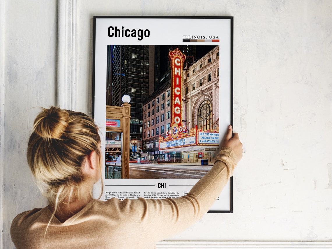 Chicago Print Chicago Poster Chicago Wall Art United States Photo United States Poster United States Print - Image 5