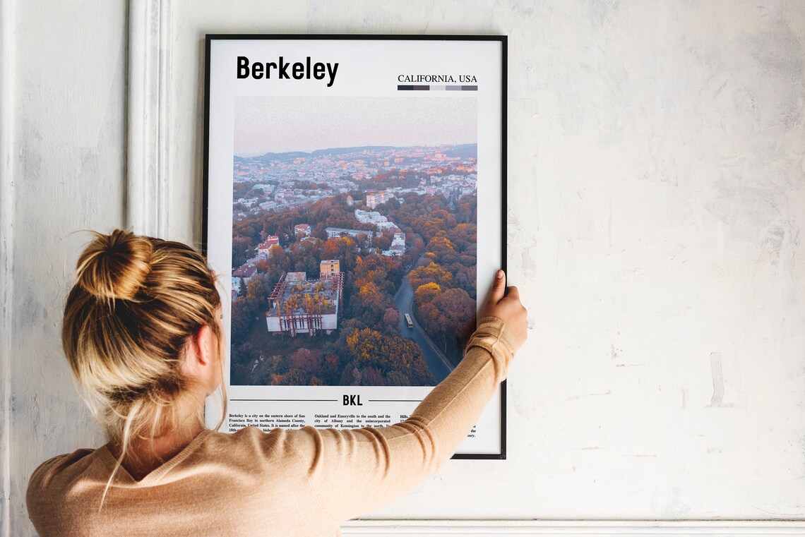Berkeley Travel Poster, Colorful City Artwork - Image 5