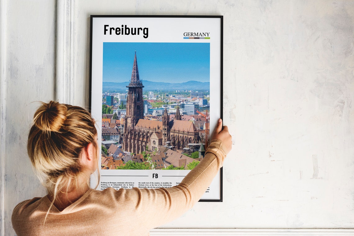 Freiburg Print Freiburg Poster Freiburg Wall Art Oil Painting Poster Colorful City Print City Artwork Travel Artwork Travel Wall Art - Image 5