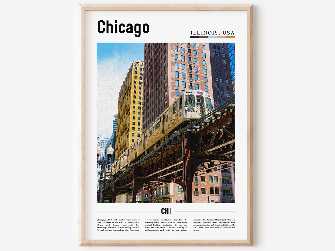 Chicago Travel Poster, United States Photo