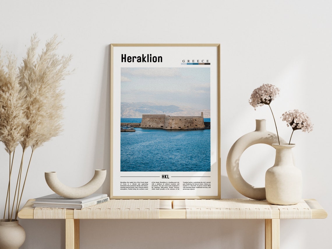 Heraklion Poster Heraklion Print Heraklion Wall Art Europe Photo Europe Poster Europe Print Travel Poster - Image 6