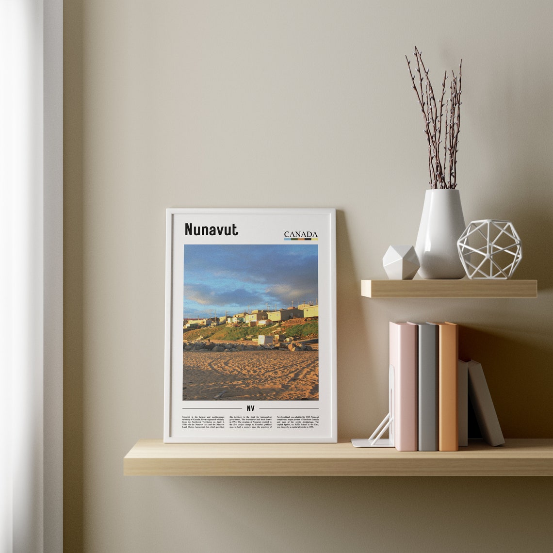 Nunavut Print Nunavut Poster Nunavut Wall Art Oil Painting Poster Colorful City Print City Artwork Travel Artwork Travel Wall Art - Image 3