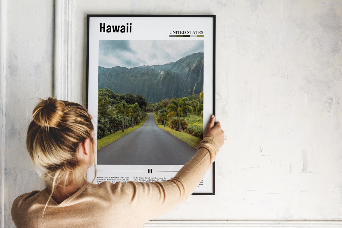 Hawaii Poster Hawaii Print Hawaii Wall Art United States Photo United States Poster United States Print Travel Poster - Image 4