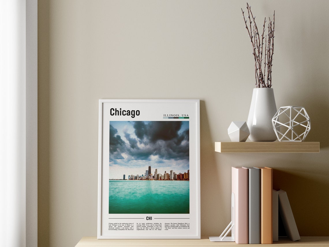 Chicago Print Chicago Poster Chicago Wall Art United States Photo United States Poster United States Print - Image 3