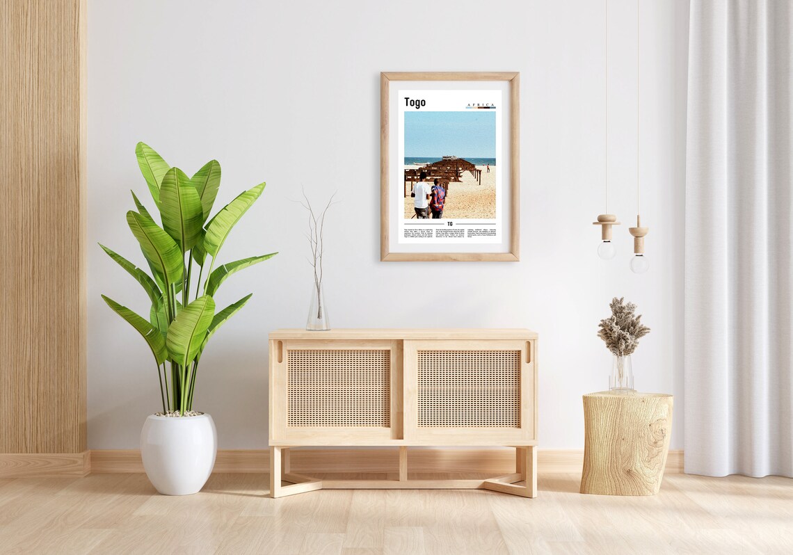 Togo Minimal Travel Poster, Oil Painting - Image 5