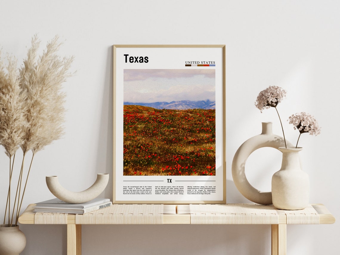 Texas Poster Texas Print Texas Wall Art Texas Photo United States Photo United States Poster United States Print - Image 6