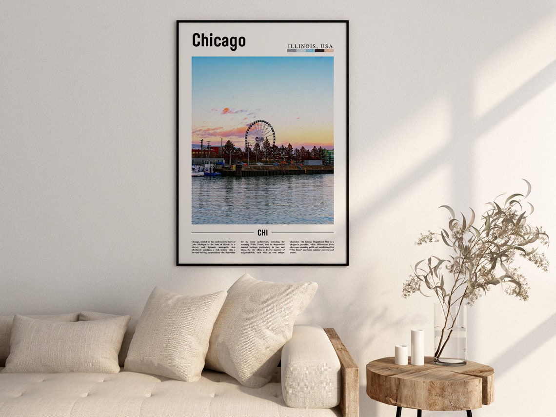 Chicago Print Chicago Poster Chicago Wall Art United States Photo United States Poster United States Print - Image 2