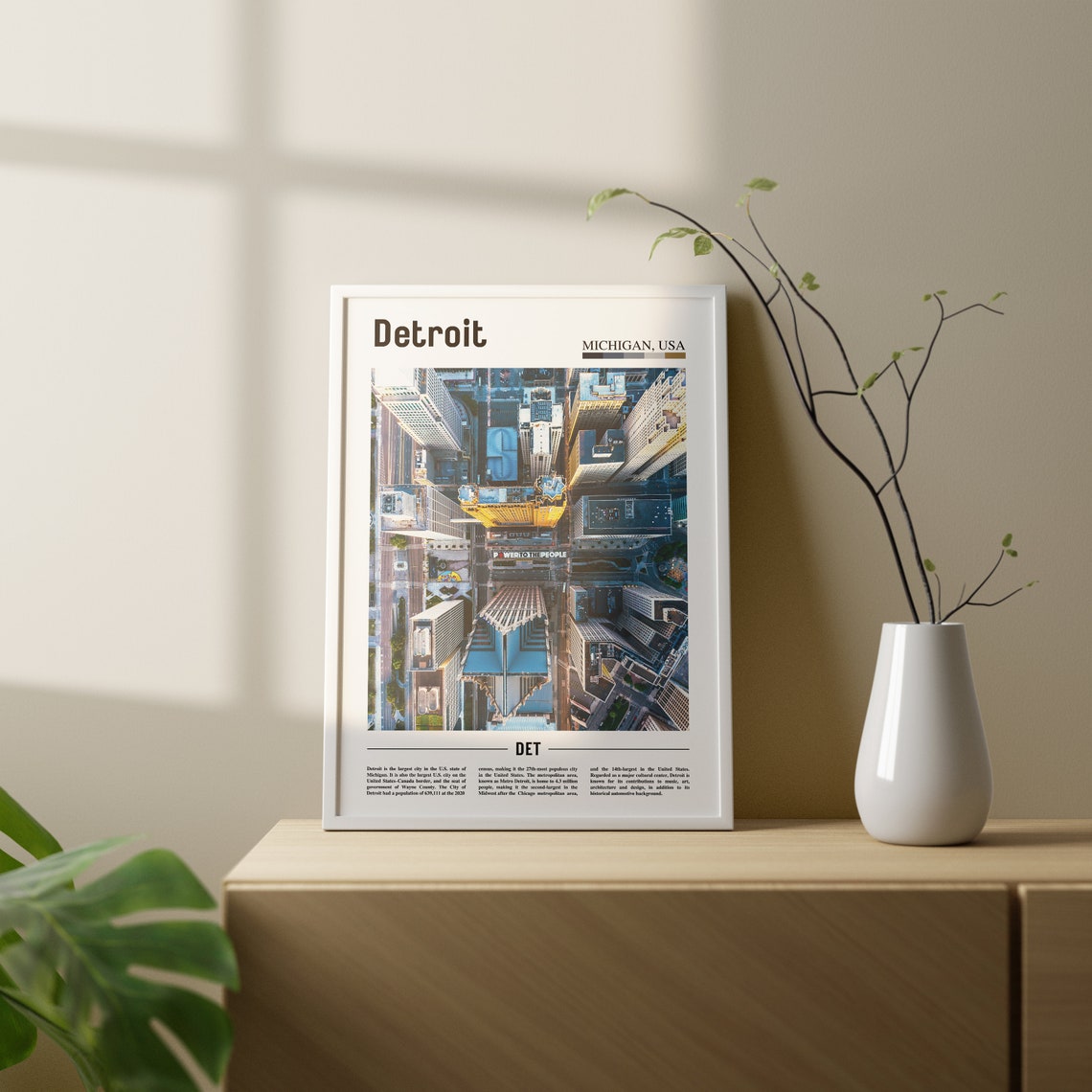 Detroit Print Detroit Poster Detroit Wall Art Oil Painting Poster Colorful City Print City Artwork Travel Artwork Travel Wall Art - Image 2