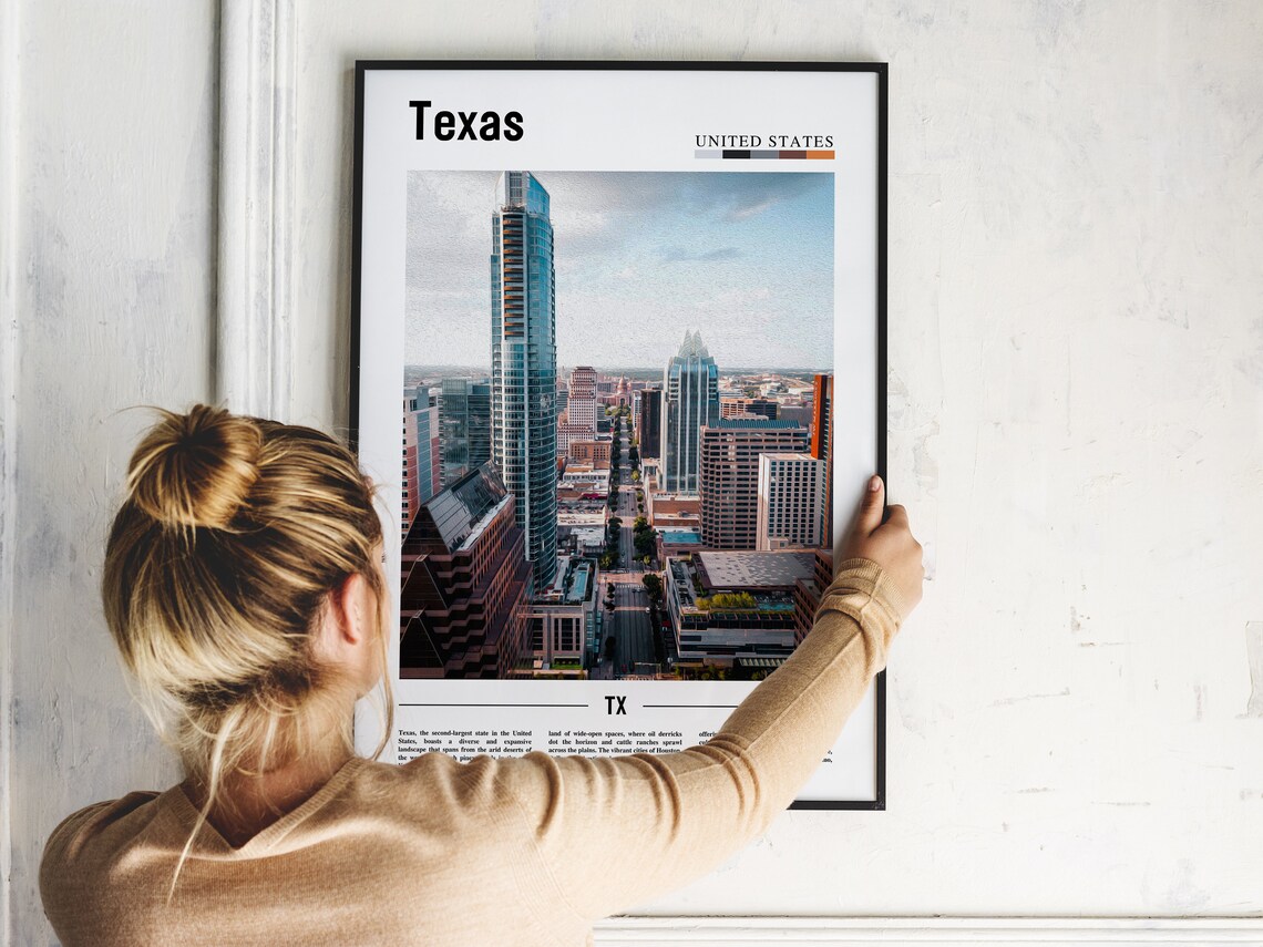 Texas Poster, United States Travel Poster - Image 5