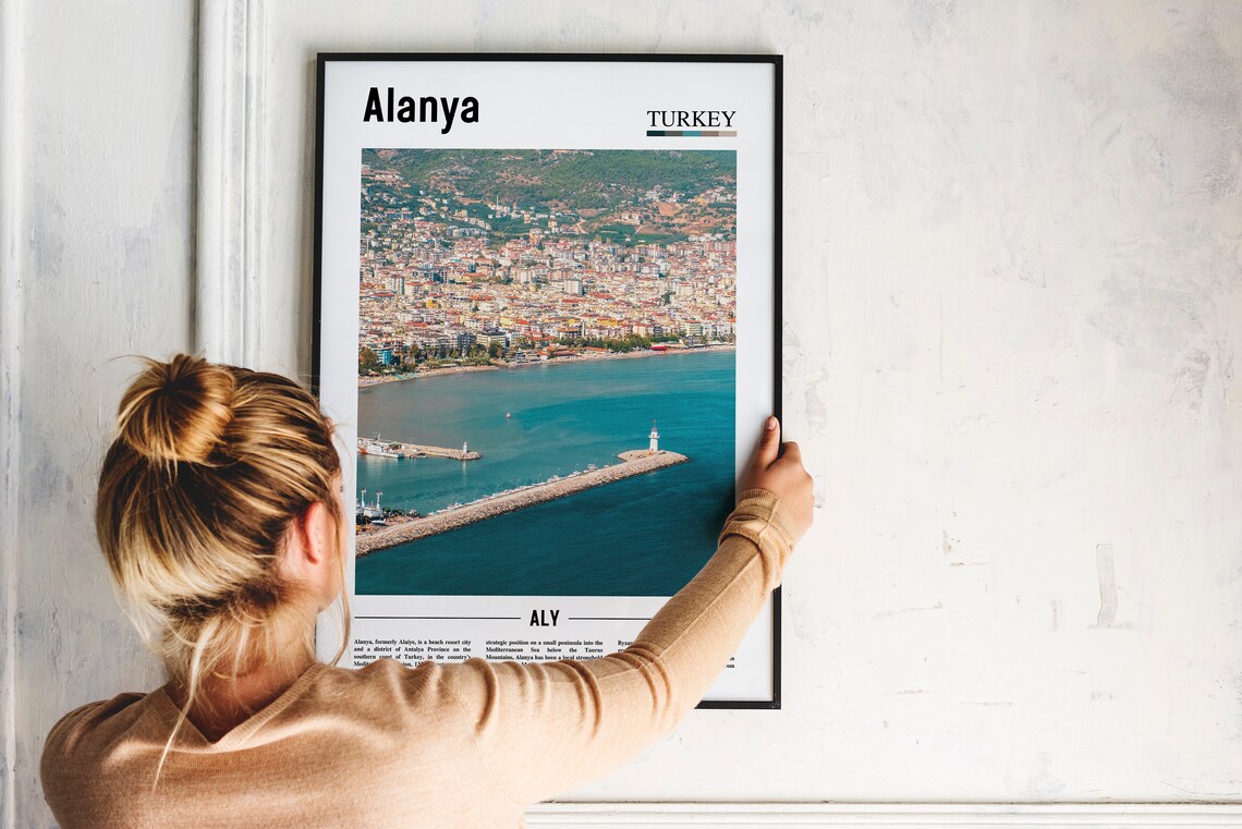 Alanya Travel Poster, Colorful City Artwork - Image 4