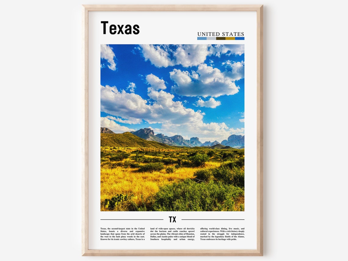 Texas Poster Texas Print Texas Wall Art Texas Photo United States Photo United States Poster United States Print