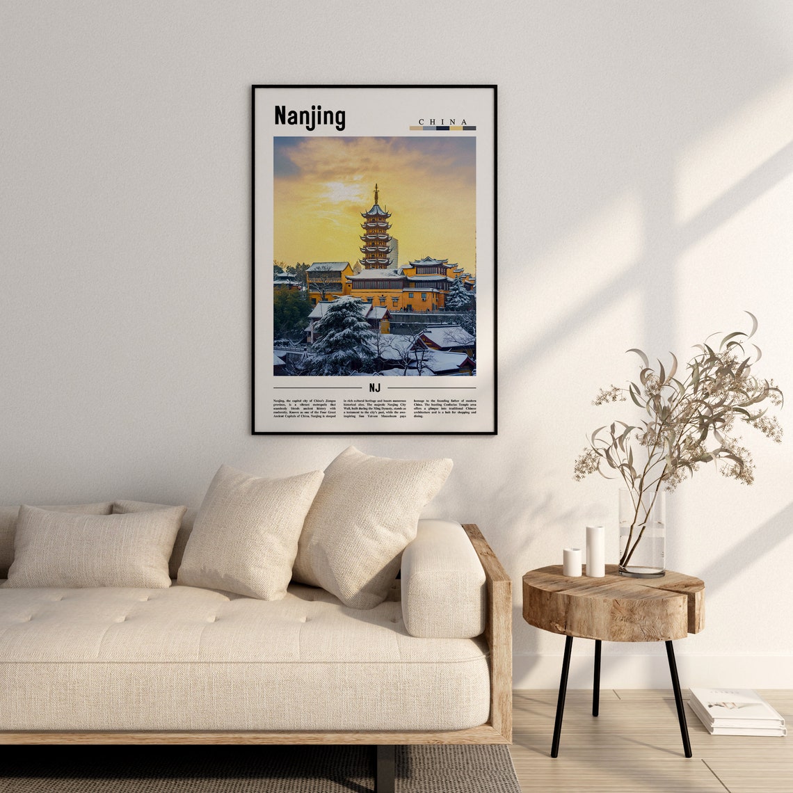 Nanjing Poster Nanjing Print Nanjing Wall Art Asia Print Asia Poster Asia Photo Minimal Travel Poster - Image 2