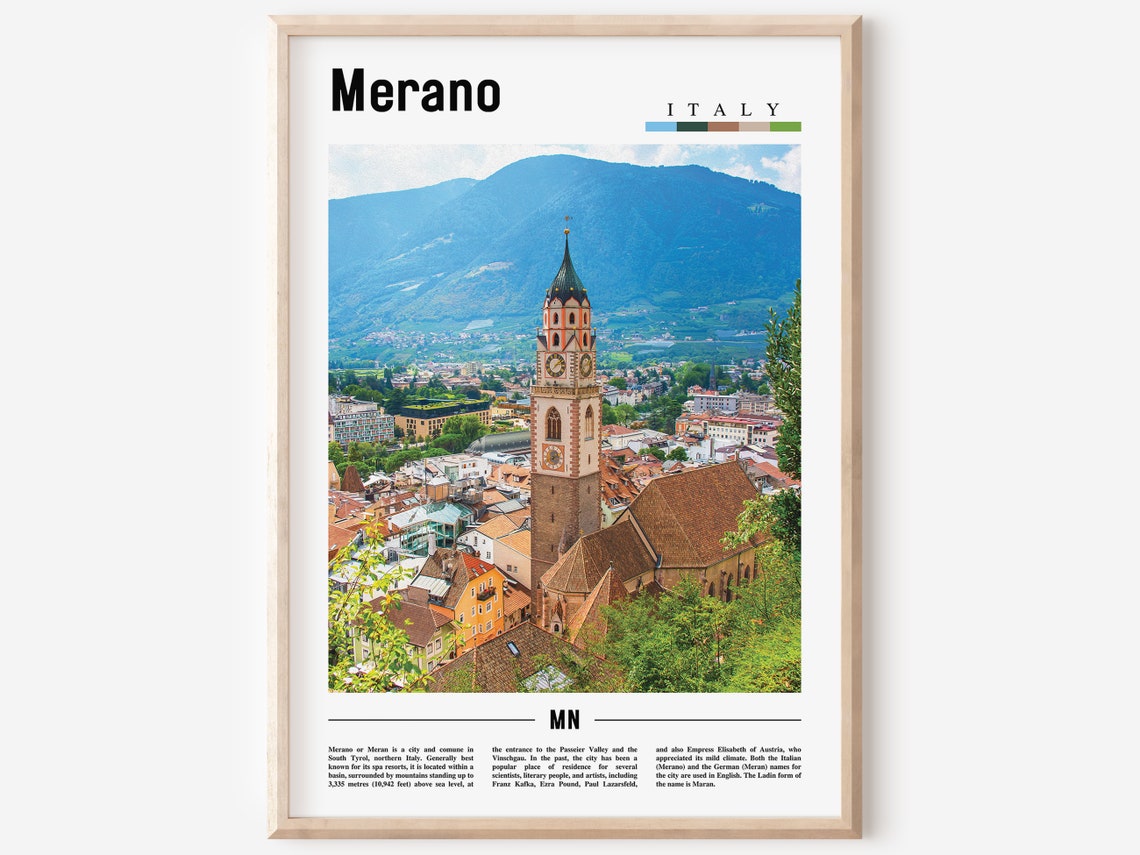 Merano, Italy Minimal Travel Poster