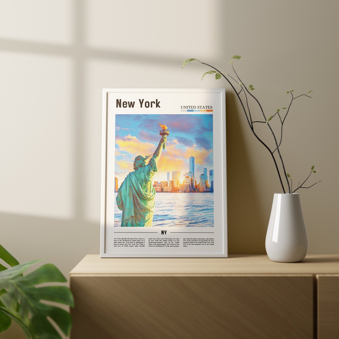 New York Travel Poster, Colorful City Artwork - Image 2