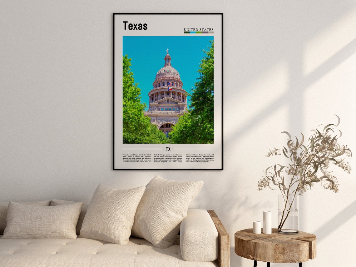 Texas Poster Texas Print Texas Wall Art Texas Photo United States Photo United States Poster United States Print - Image 2