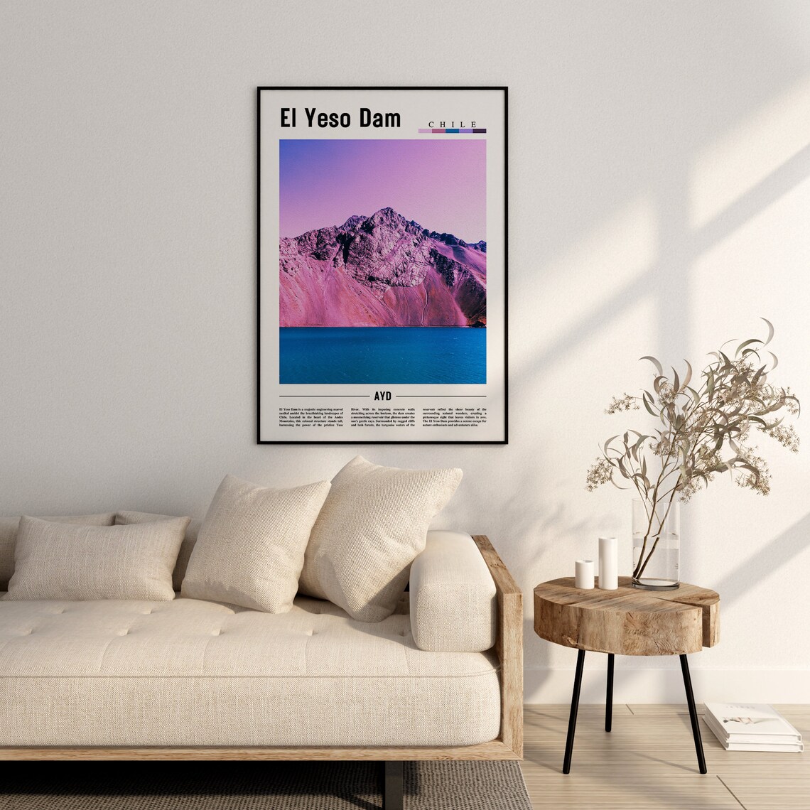 El Yeso Dam Travel Poster, South America - Image 2