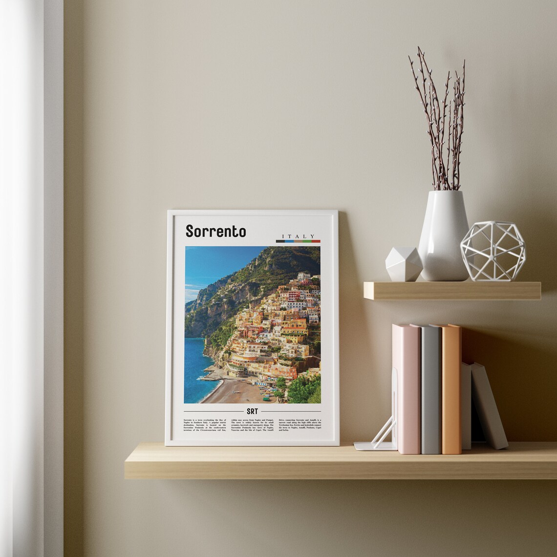 Sorrento Minimal Travel Poster, Italy Photo - Image 3