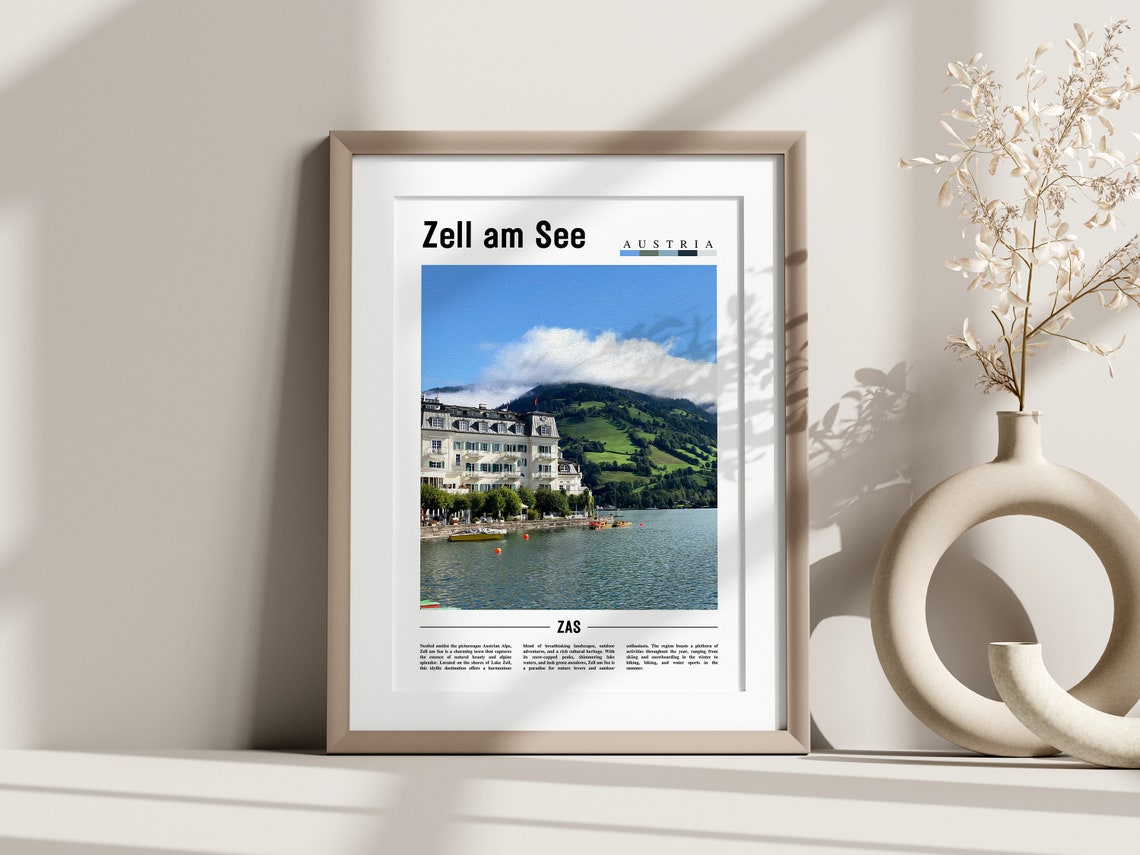 Zell Am See Poster Zell Am See Print Zell Am See Wall Art Europe Photo Europe Poster Europe Print Travel Poster - Image 3