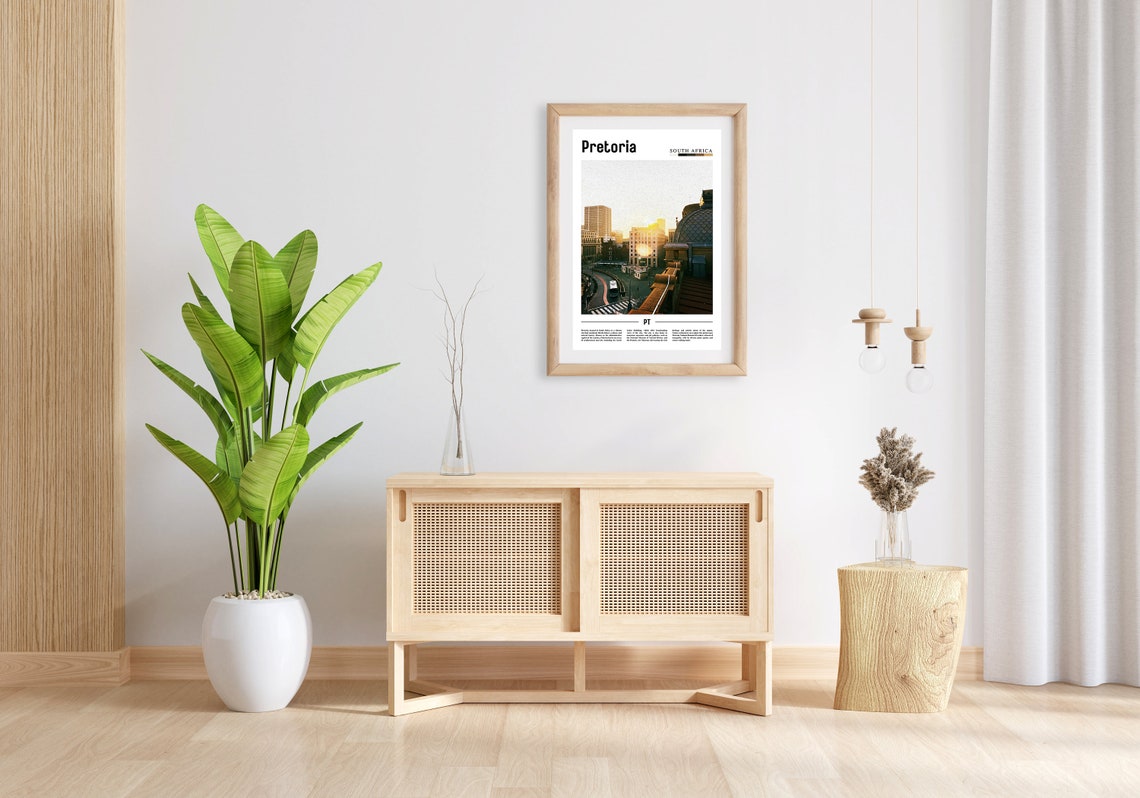Pretoria Poster Pretoria Print Pretoria Wall Art Minimal Travel Print Travel Destination Oil Painting Poster - Image 5