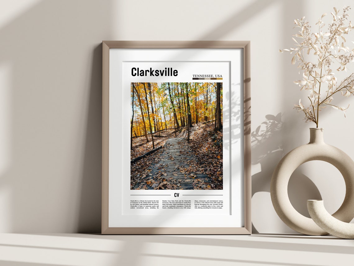 Clarksville Poster Clarksville Print Clarksville Wall Art United States Photo United States Poster United States Print - Image 2