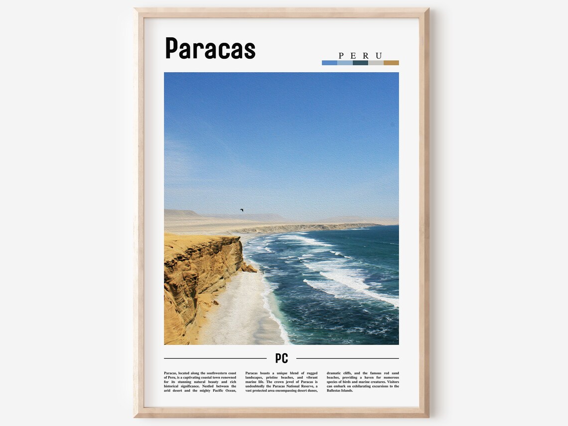 Paracas, South America Travel Poster