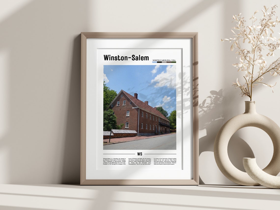 Winston Salem Poster Winston Salem Print Winston Salem Wall Art United States Photo United States Poster United States Print - Image 2