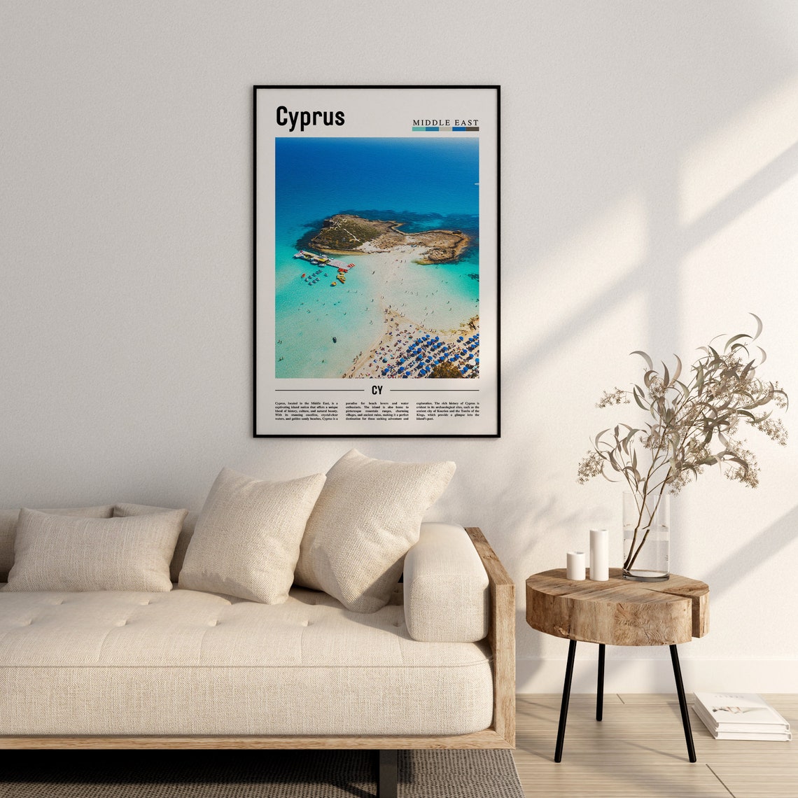Cyprus Poster Cyprus Print Cyprus Wall Art Asia Print Asia Poster Asia Photo Minimal Travel Poster - Image 2