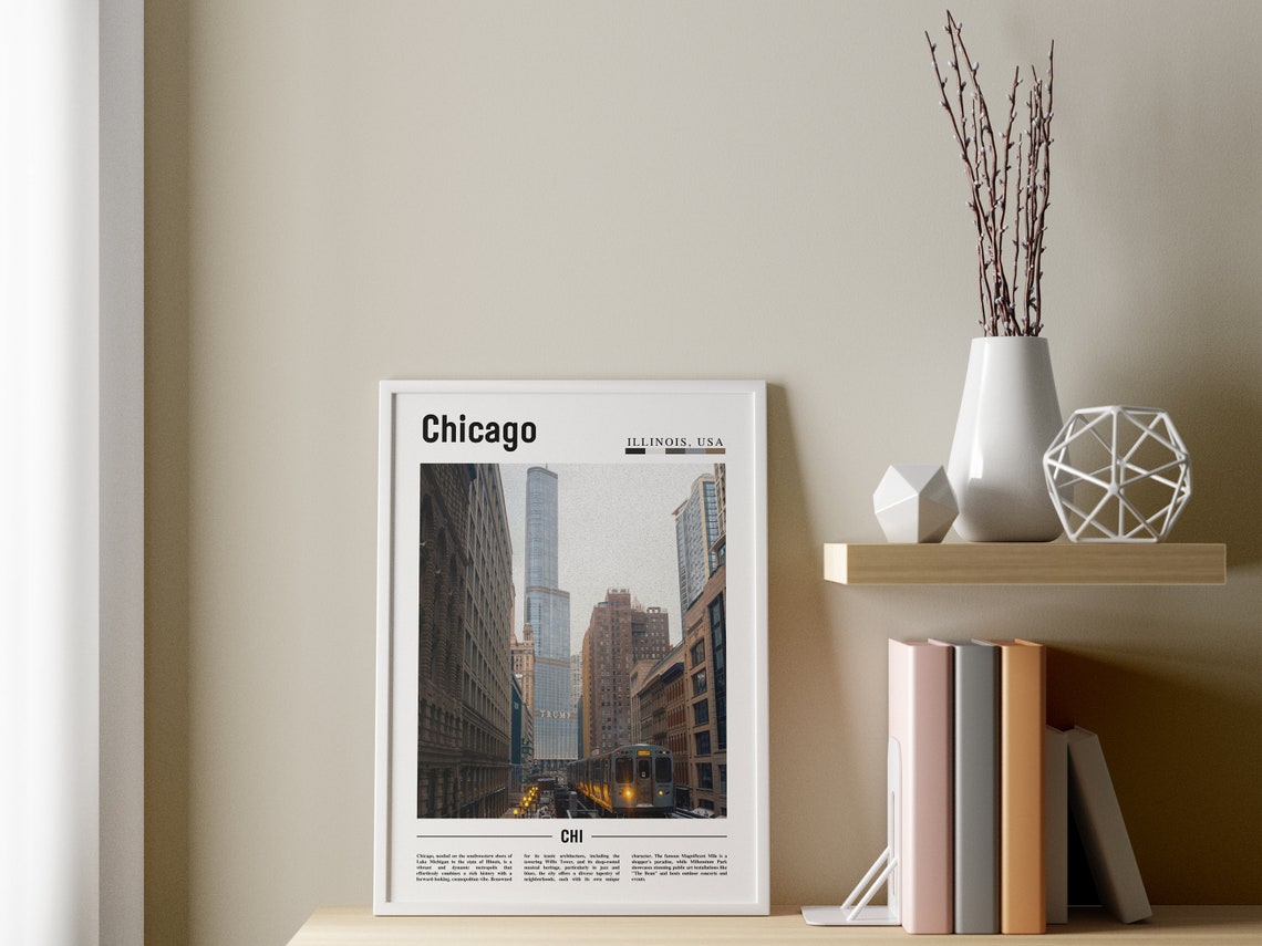 Chicago Print Chicago Poster Chicago Wall Art United States Photo United States Poster United States Print - Image 3