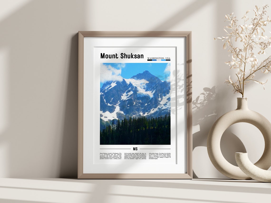 Mount Shuksan Poster Mount Shuksan Print Mount Shuksan Wall Art United States Photo United States Poster United States Print - Image 3