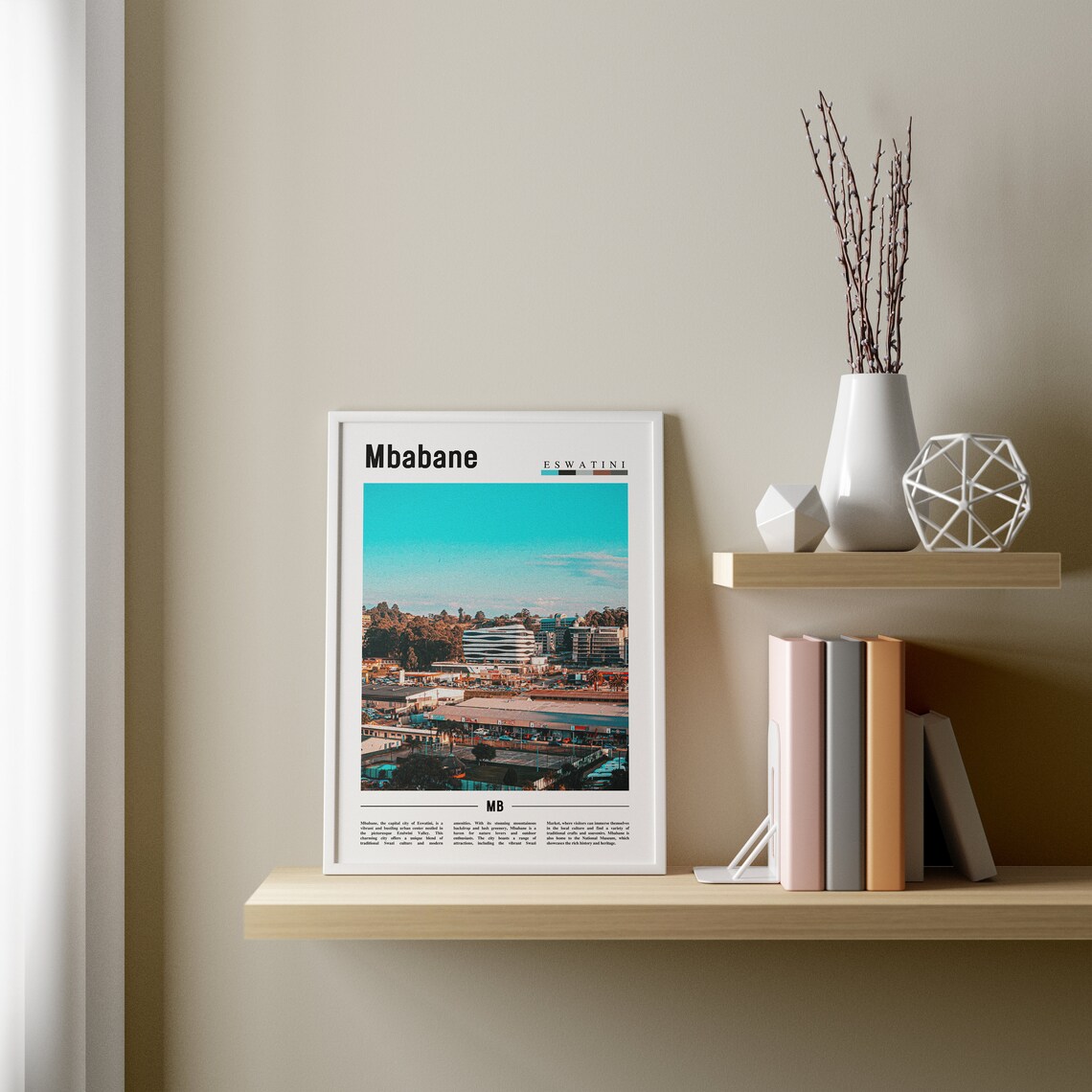 Mbabane Minimal Travel Poster, Oil Painting - Image 4