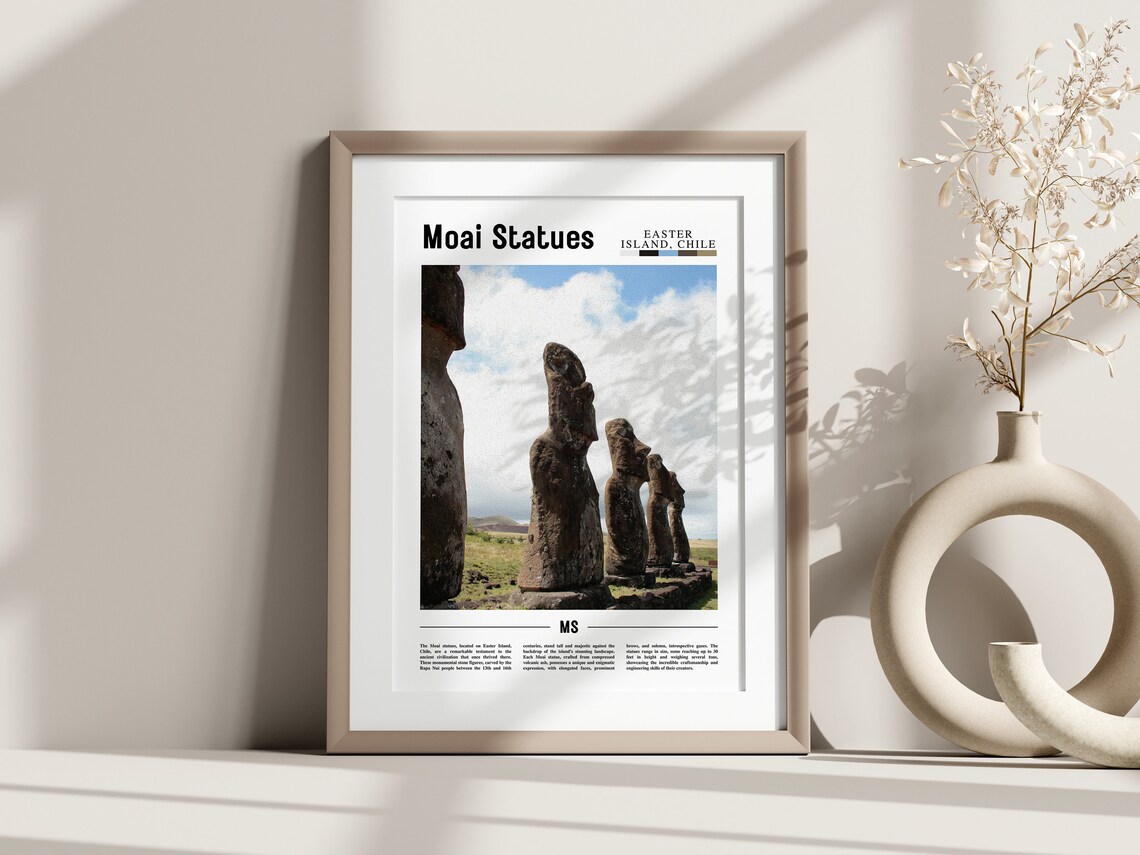 Moai Statues Travel Poster, South America - Image 3