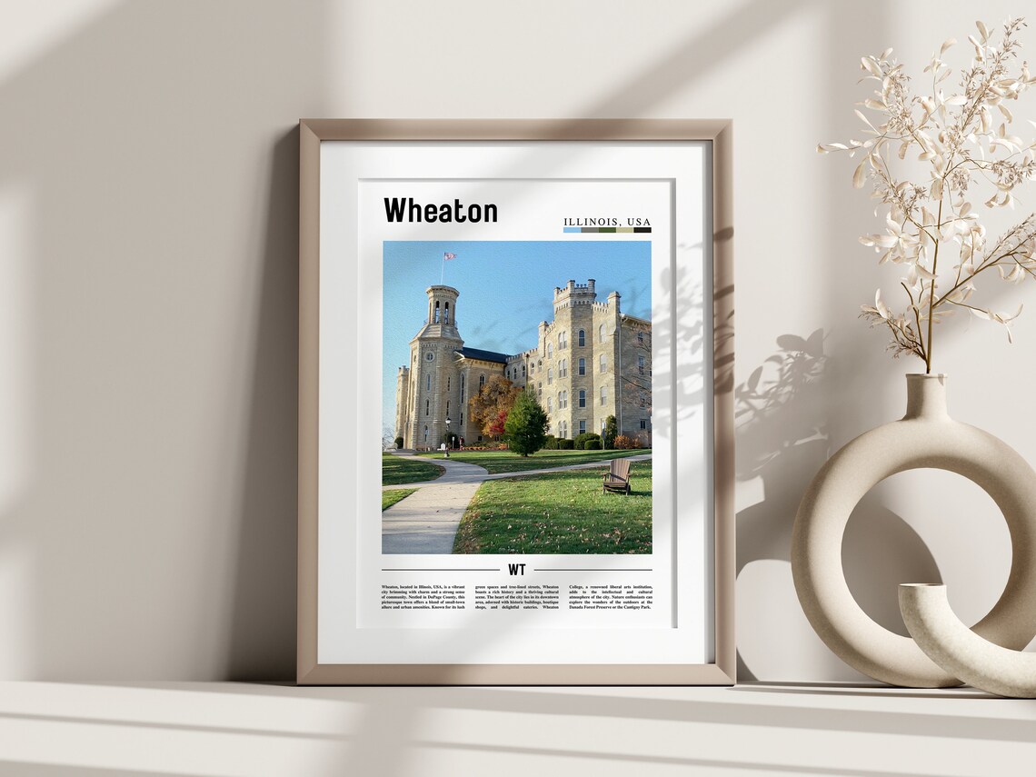 Wheaton Poster Wheaton Print Wheaton Wall Art United States Photo United States Poster United States Print - Image 3