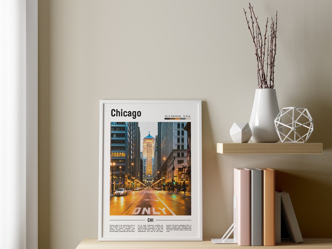 Chicago Print Chicago Poster Chicago Wall Art United States Photo United States Poster United States Print - Image 3