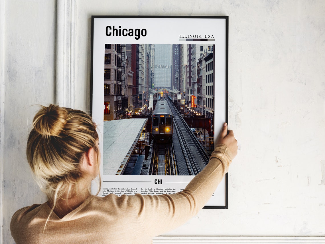 Chicago Print Chicago Poster Chicago Wall Art United States Photo United States Poster United States Print - Image 5